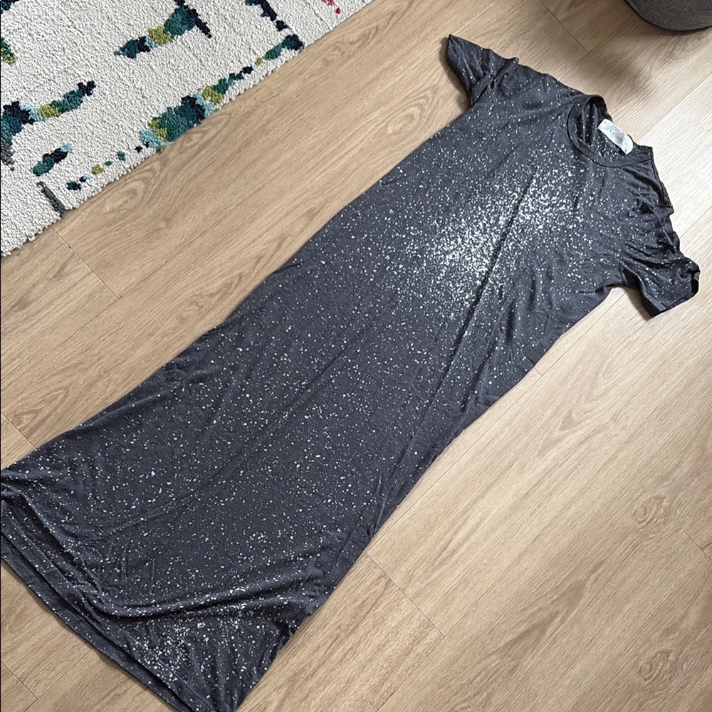 [IRO] Lina Maxi Long Jeresy Dress Gray Color Short Sleeve